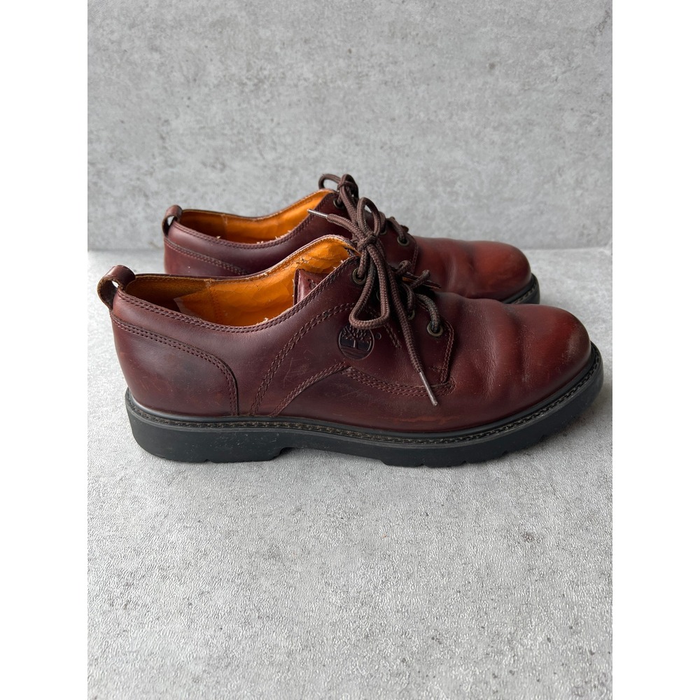 Timberland Mens 11.5 Waterproof‎ Leather Oxford Shoes Brown Career Academia